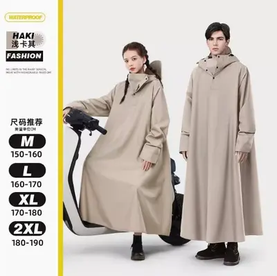 Thick long raincoat for electric vehicles, full-body protection, split-type design - 6