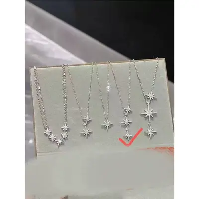 Sedef kolye, altı köşeli yıldız ve kalp tasarımı - 11