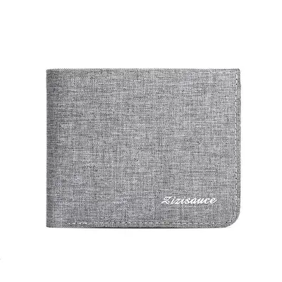 Men's Ultra-Thin Canvas Short Wallet with Driver's License Slot - 6
