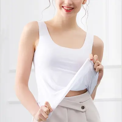 Summer Seamless Ice Silk Camisole for Women, Korean Style Straps