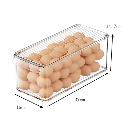 Refrigerator Egg Storage Box, Stackable Drawer - 9
