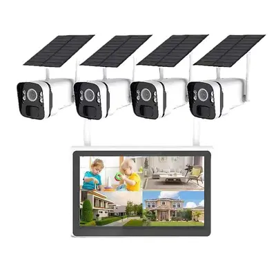 Güneş enerjili kamera seti 10 inç ekran full renkli