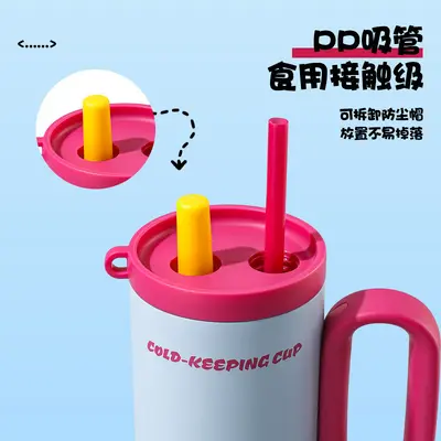 Neue 316er Edelstahl-Thermobecher, großes Fassungsvermögen, mit Griff, Eisbecher, XXL-Becher, hochwertiges Design, praktischer Auto-Becher