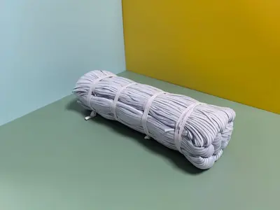Polyester Yassı Yüksek Elastikiyetli Elastik Bant, Siyah ve Beyaz - 7