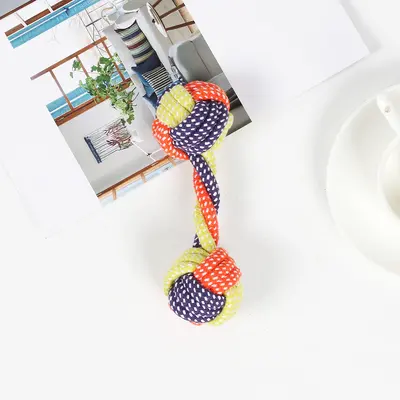 Bite-Resistant Knotted Cotton Rope Dog Toy - 9