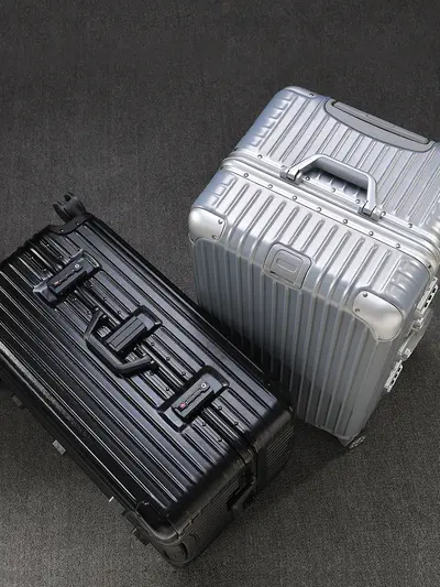 Heavy-Duty Aluminum Frame Trolley Luggage with Swivel Wheels Large Capacity Travel Suitcase International Check-in Luggage Tool Case 32 Inch