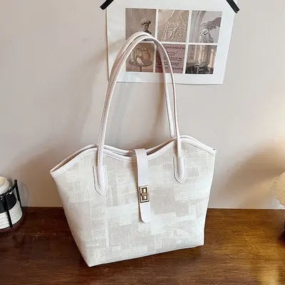 Minimalist Korean-Style Large Women's Tote Bag - 4