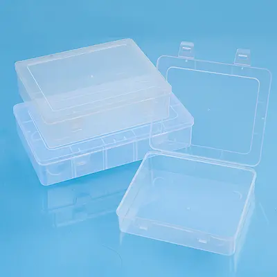Saklama kutusu, PP plastik, şeffaf, dikdörtgen, kalınlaştırılmış
