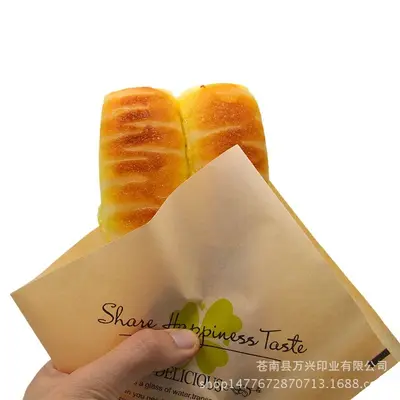 Laminated oil-proof kraft paper bag with cartoon zip-lock pouch, accordion style