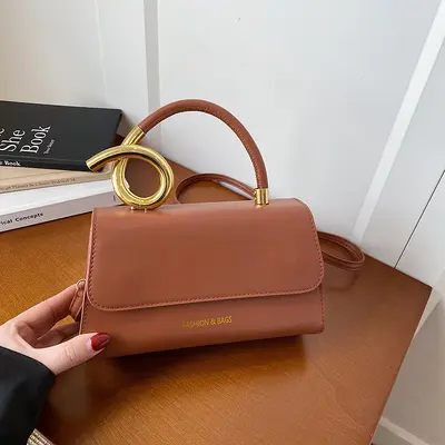 Women's Small Square Underarm Bag, Solid Color, Single Shoulder - 4