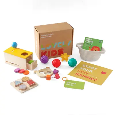Montessori early education toy set baby children educational drawer coin box card cognitive shape matching teaching aids