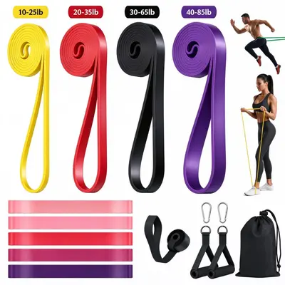 TPE Fitness Resistance Band Set, for Pull-Ups and Training - 11