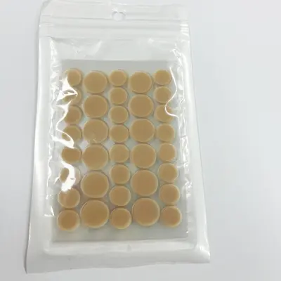 Pickel-Abdeckpflaster, 36 Stück, PE, rund, dünn und hautfarben - 5