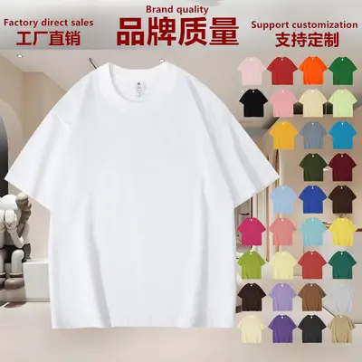 Round neck, solid color, unisex top, short sleeve pure cotton t-shirt, loose fit, plus size women's summer wear.