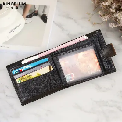 Genuine Leather Men's Wallet, Full-Grain Cowhide, Multi-Card Slots - 5