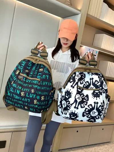 Casual Backpack Multifunctional Large Capacity Mommy Bag New Travel Lightweight Schoolbag Oxford Cloth Backpack Multiple Colors