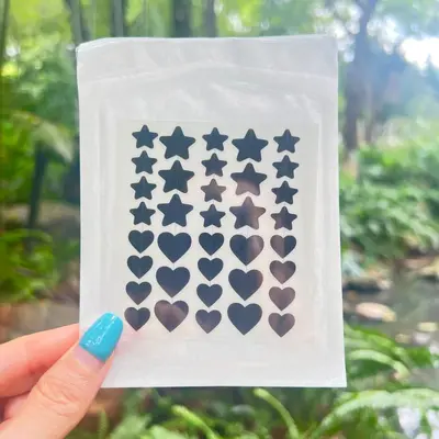 Colorful Heart and Star Hydrocolloid Acne Patches - 12