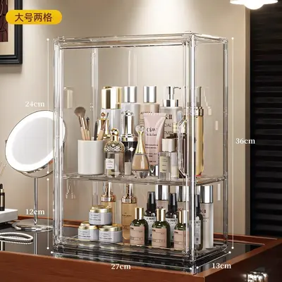 Cosmetic storage box, acrylic, dustproof, multilayer design - 10