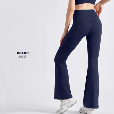 NULS Yoga Micro Flare Pants Women New Yoga Pants Summer Thin Outerwear Black Casual Fitness Slimming Shark Flare Trousers - 10