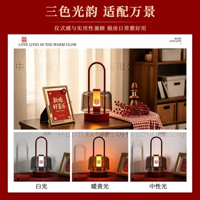Rechargeable Wedding Bedside Lamp Pair