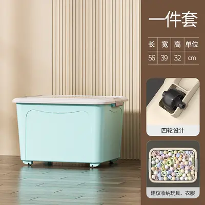 Extra Large Plastic Storage Box with Lid, High Capacity - 13