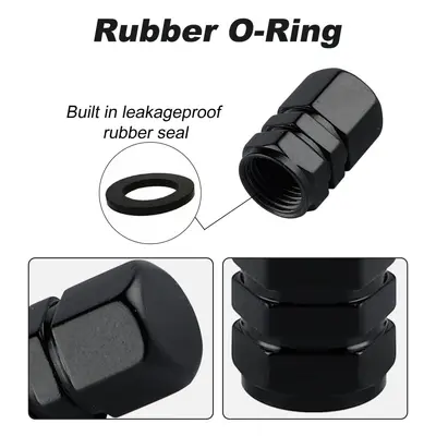 Colorful Aluminum Alloy Tire Valve Caps, Leak-Proof Hex, Ten Colors