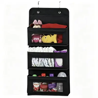 Hanging Five-Compartment Non-Woven Storage Bag, Large Capacity - 13