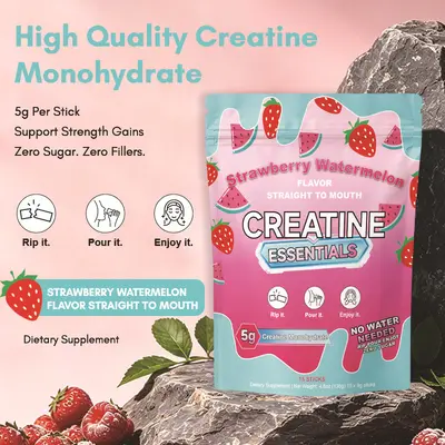 Creatine Monohydrate 即食肌酸粉5g每条零糖便携条装源头工厂oem