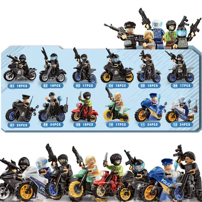 Special Forces Small Brick Building Set with Minifigures, Police Car - 6