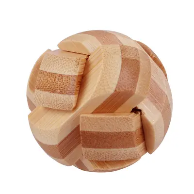 Kongming-Schloss Lu-Ban-Schloss Achteckige Kugel Bambus-Holz klassisches Lernspielzeug Stressabbau Freizeitspielzeug für Erwachsene Kinder Lernspielzeug Geschenk