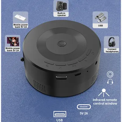 Grenzüberschreitender Mini-Projektor für zuhause, tragbarer Mini-Beamer, Smartphone-Bildschirmspiegelung, tragbar, klein, Kinderprojektor, Handy-Animationsprojektoren - 5