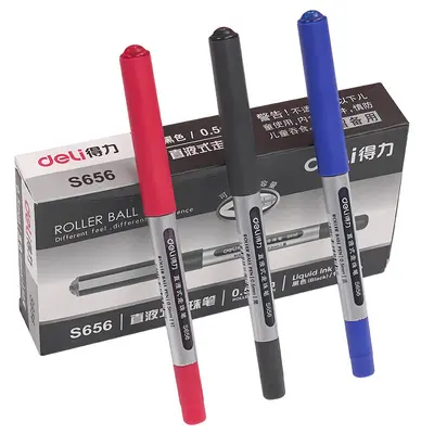 Deli S656 Rollerball Gel Pen, 0.5 mm, Water-Based Ink