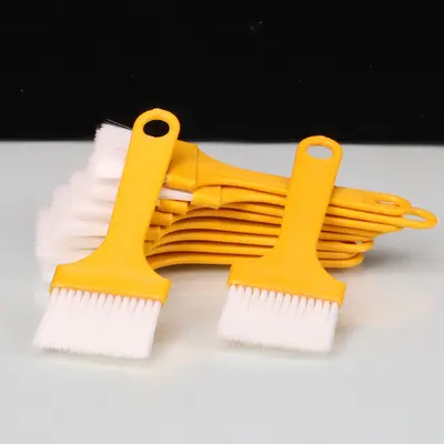 Üretici toptan plastik tahta fırça sarı ince saplı 4mm kalınlığında fırça fırça klavye fırçası yağ fırçası sos barbekü fırçası