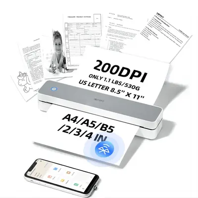 跨境汉印MT610蓝牙打印无线A4便携式家用办公文档热敏打印机 - 7