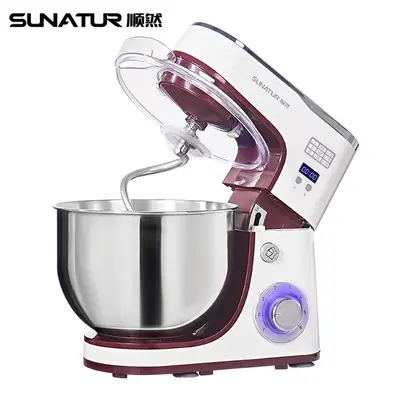 Shunran 1063 Chef Machine 5.5L Home and Commercial Small Multifunctional Cooking Kneading Egg Whipping Fresh Milk Dough Mixer.