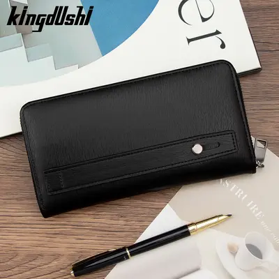 Korean Style Men's Medium Wallet, Large Capacity with Coin Pocket - 3
