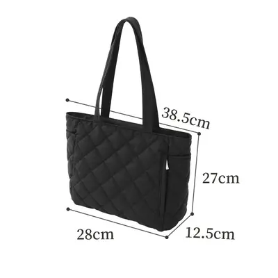Beilian Große Totetasche mit Rautensteppung, Pendler-Laptoptasche - 11