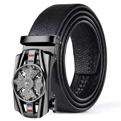 Shilai Yunzhuan Ledergürtel Herren echtes Leder automatische Schnalle Gürtel Junge Menschen koreanischer Stil trendy Business Influencer taktischer Gürtel - 7