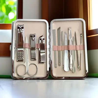 Nail Care Set Complete, Clippers, Scissors, Ear Pick Included - 12