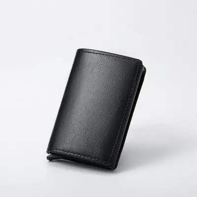 Sınır ötesi yeni erkek cüzdanı ultra ince karbon fiber RFID kart tutucu otomatik kart çıkarma alüminyum alaşımlı kart tutucu cüzdan - 10