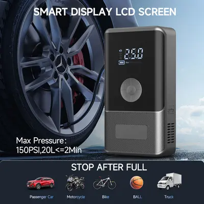 12V Car Jump Starter with Built-in Air Compressor - 4