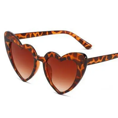 Heart-Frame Mirrored Sunglasses for Parties and Performances - 6