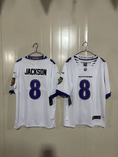 NFL Embroidered Baltimore Ravens Olive Jersey, Quality Embroidery - 7