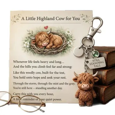 Брелок «Highland Cow», маленькая хайлендская корова для тебя