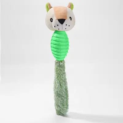 Plush Dog Chew Toy with Squeaker, Bite-Resistant, Cartoon Animal - 6