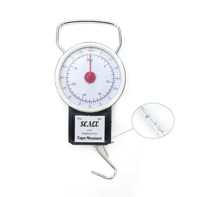 Taşınabilir el kanca ölçeği yaylı işaretçi 22/35 kg ev mekanik mezura asılı ölçek hediye küçük asılı ölçek bagaj ölçeği