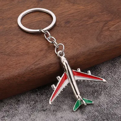 Civil Airliner Keychain, Fighter Jet Model Souvenir