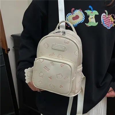Vintage Print Women's Backpack, Large Capacity Student Bag - 4