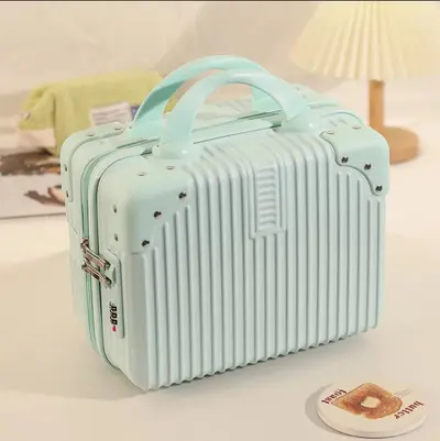 Portable Mini Suitcase with Combination Lock, Cosmetic Bag, Carry-On Size - 13