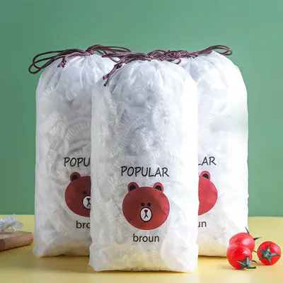 Frischhaltefolie-Set, Kunststoffbeutel, Haushaltsfrischhaltefolie, Frischhaltetüten, nur 10 Stück, Einweg-Elastische Schüsselabdeckungen, Schüsselhauben, Frischhaltefolie, 0er Tellerabdeckungen